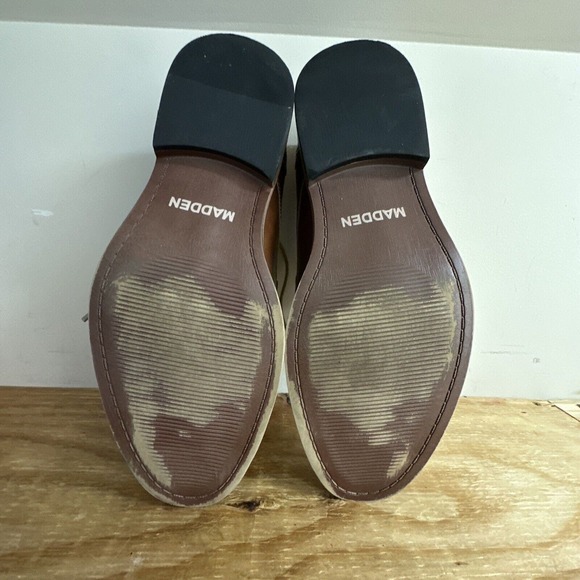 Steve Madden Mens Leather Oxford Dress Casual Shoes Tan Size 9.5 M US - Picture 7 of 8